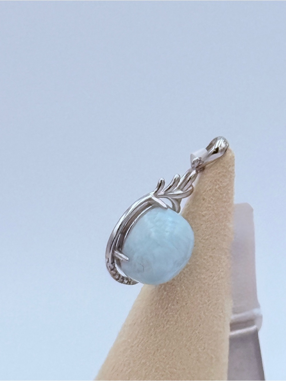 Genuine Larimar Sterling Silver 925 Pendant - Ocean Blue - NWT - Picture 4 of 7